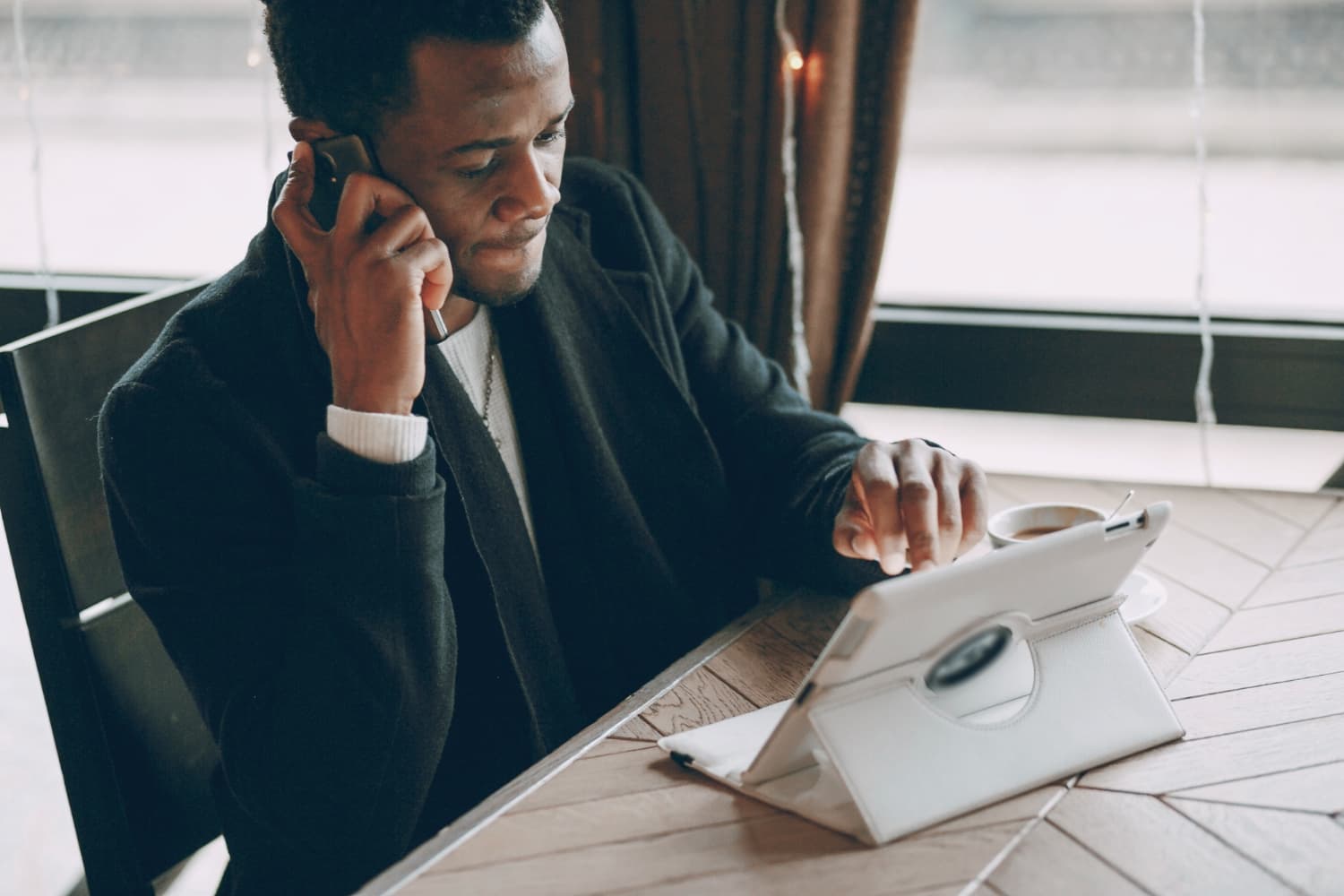 Professional on phone